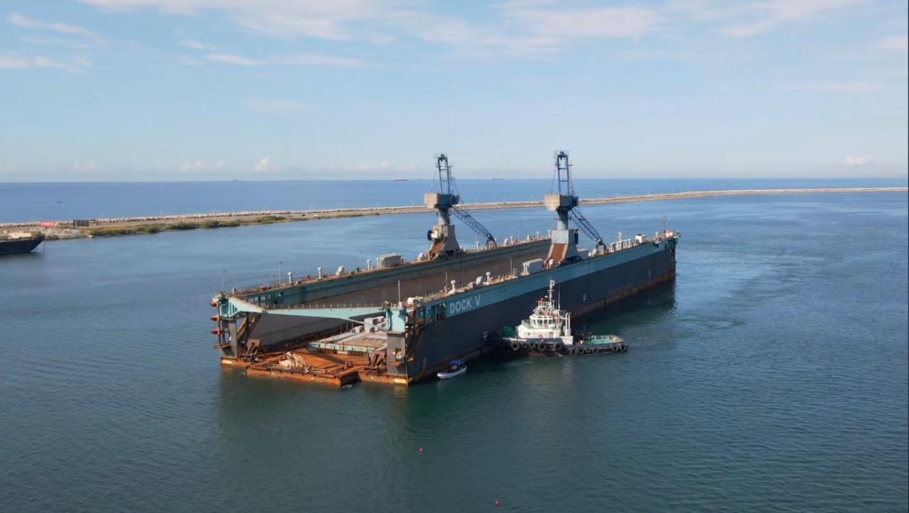 Floating Dry Dock in Operation